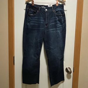 Time and Tru straight fit,  raw edge cropped jeans.